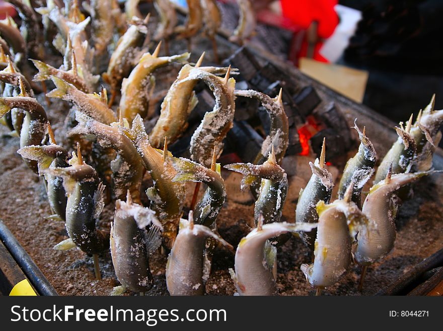 Japanese Festival Food River Fish