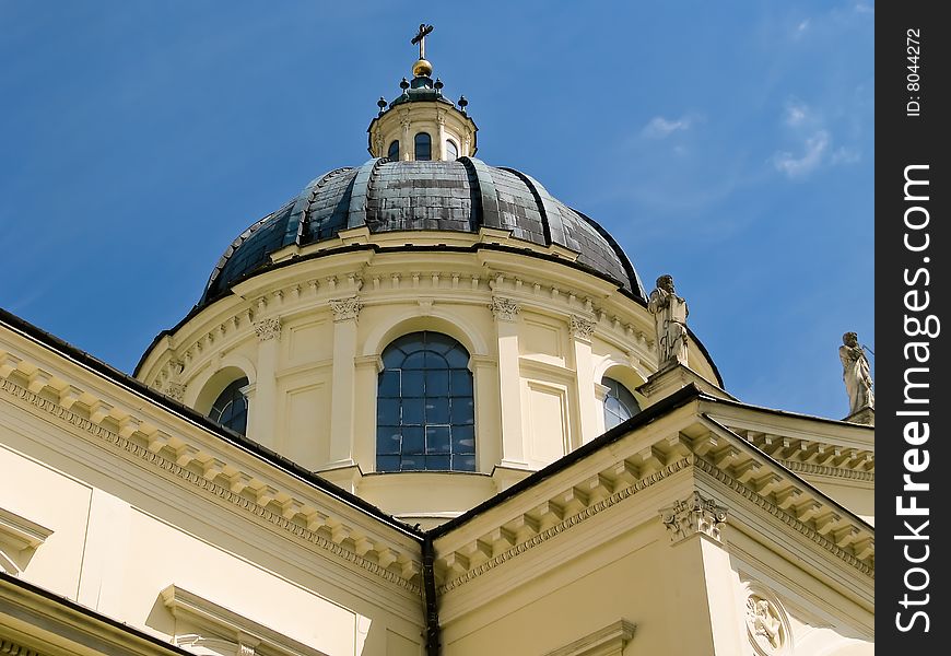 Baroque catholic church in Wilanow (Warsaw, Poland)