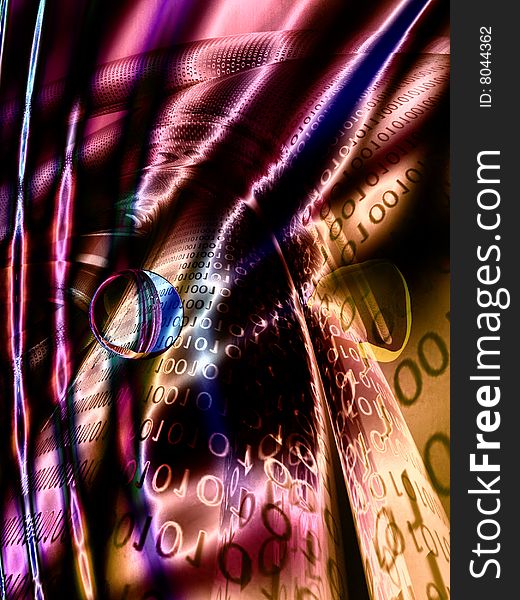 Purple metal binnary abstract background image