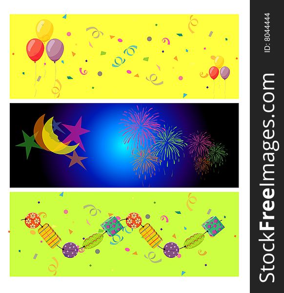 Cheerful celebratory elements