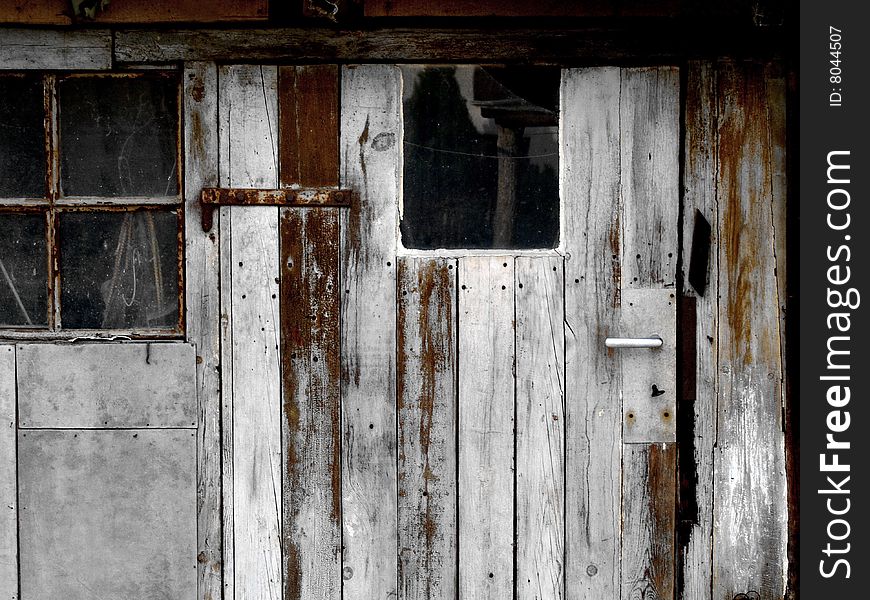 Door of an old barn. Door of an old barn