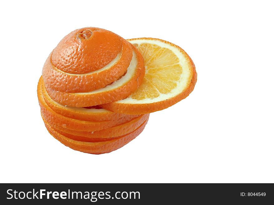 Slices of juicy ripe orange