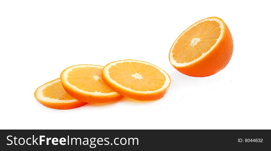 Slices of juicy ripe orange. Slices of juicy ripe orange