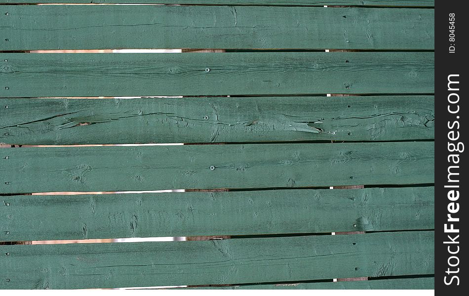 Green wooden fence as background