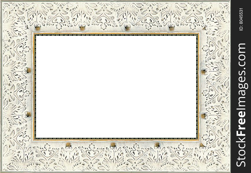 A picture white frame on a white