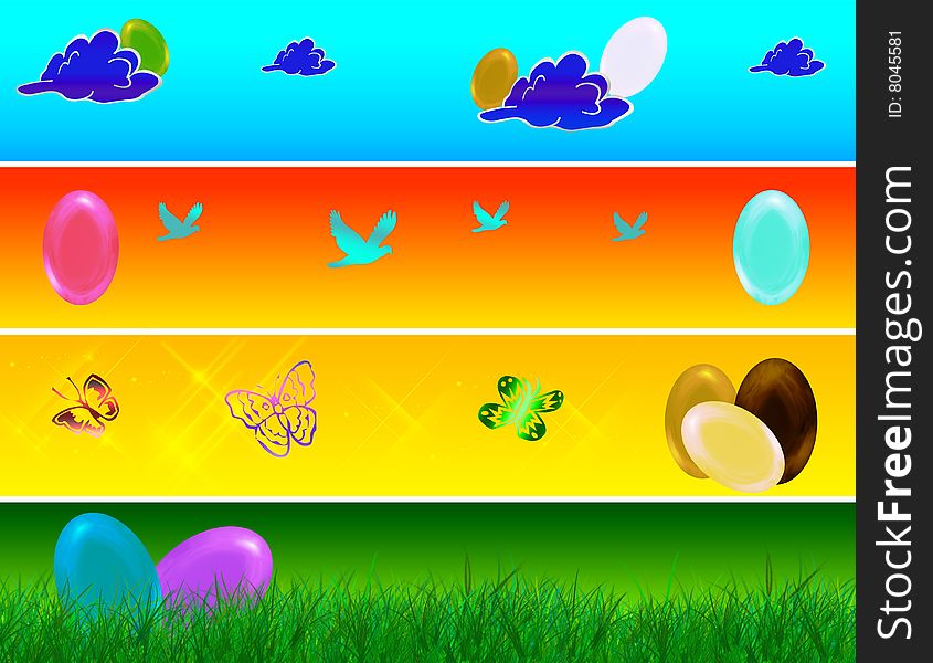 Some banner with easter eggs