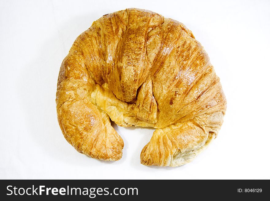 Isolated croissant, cakes and pastries
