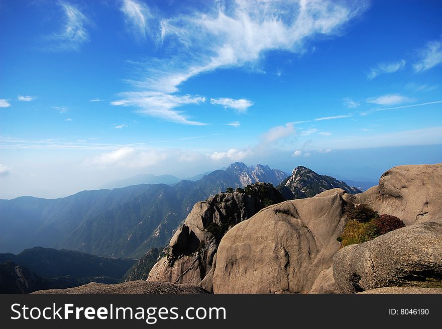 The peak of the big mountain in east of China. The peak of the big mountain in east of China