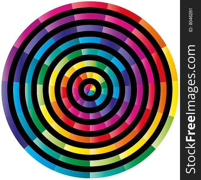 Abstract colorful gradient circle illustration. Abstract colorful gradient circle illustration