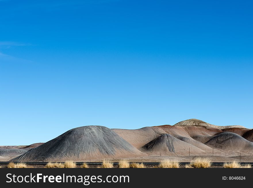 Desert scene in sunny Northern Arizona with sand dunes