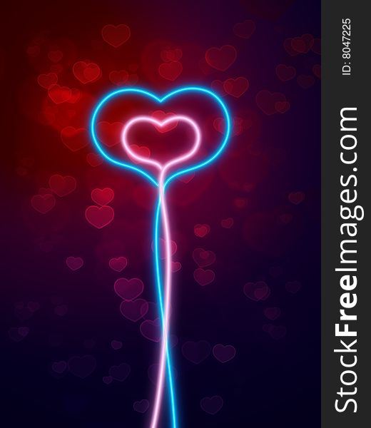 Abstract  Lighting Hearts