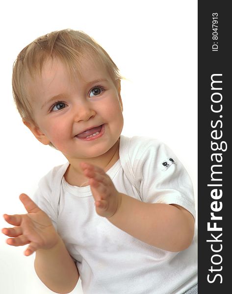 Cheerful beautiful little girl  portrait