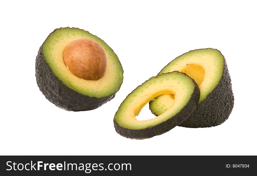 Sections of avocado