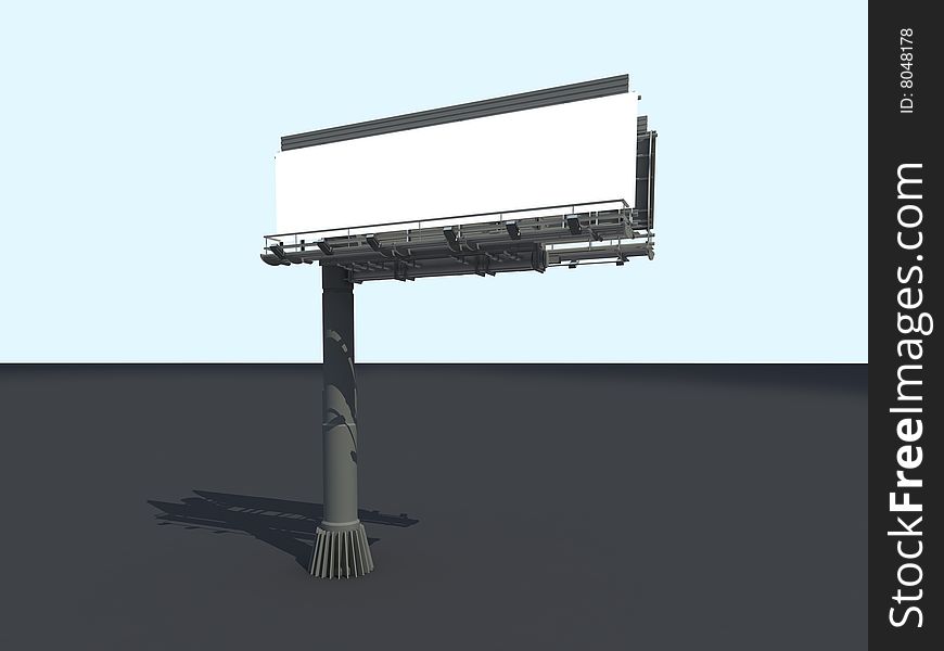 Exterior billboard adverstisin with blank space for text