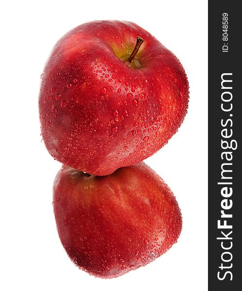 Red apple isolated on white