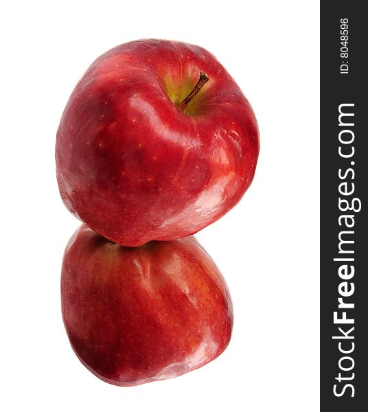 Red apple isolated on white