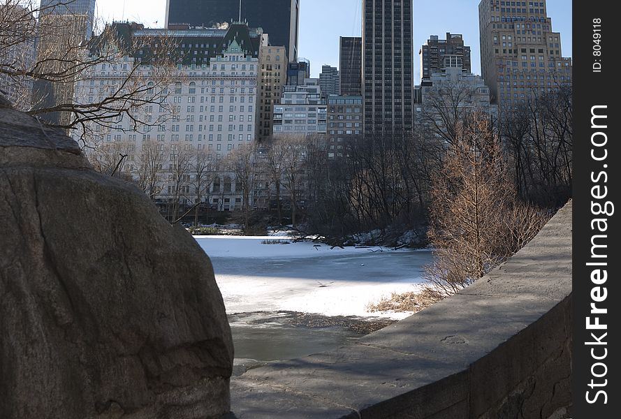 Winter on the Gapstow bridge in Central Park