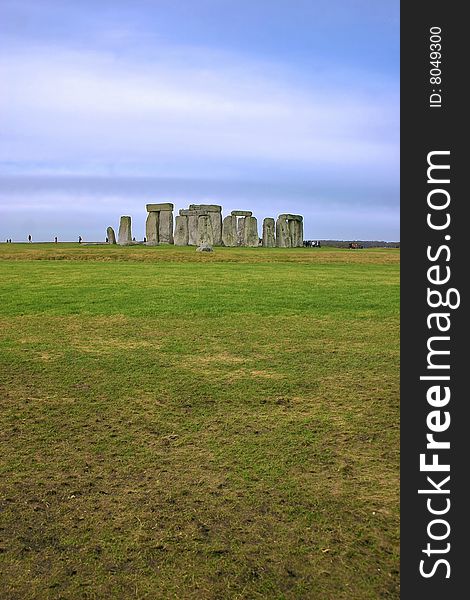 View of the stones of the prehistoric megalithic monument of Stonehenge, near Salisbury. View of the stones of the prehistoric megalithic monument of Stonehenge, near Salisbury