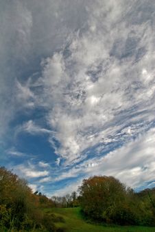Clouds Over Meadow Royalty Free Stock Photography Clouds Over Meadow Royalty Free Stock Photography