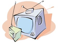 Television And Radio Set Stock Images Television And Radio Set Stock Images