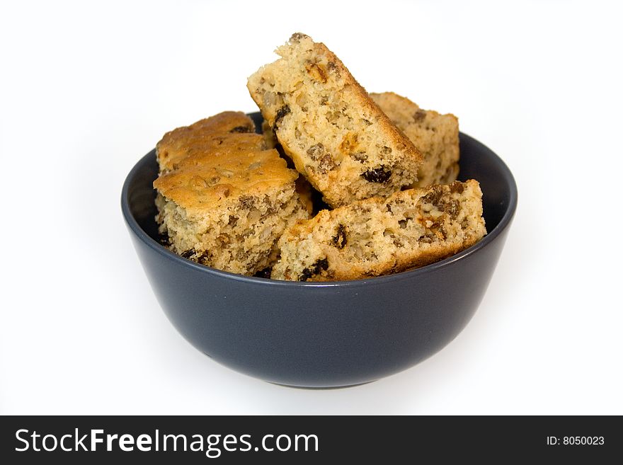 Rusks In A Blue Bowl