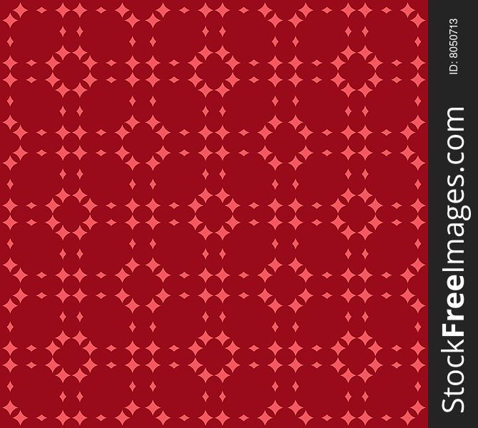 Seamless red background with shapes out of checks. Seamless red background with shapes out of checks