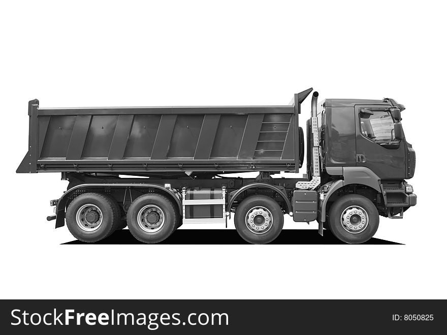 Heavy truck isolated on white