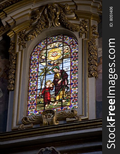 Maltese church window with T. Paul