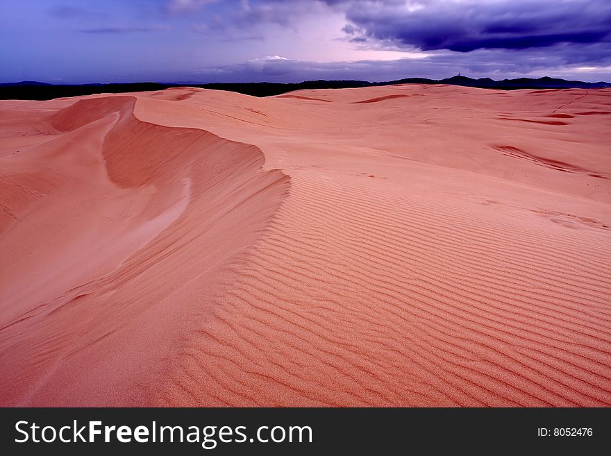 Stockton sand dunes in Anna Bay, NSW, Australia. Stockton sand dunes in Anna Bay, NSW, Australia