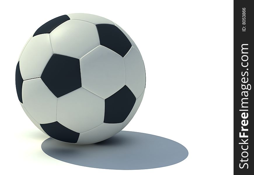 Exterior football soccer ball on white background