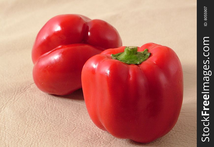 The red hot capsicums from India. The red hot capsicums from India