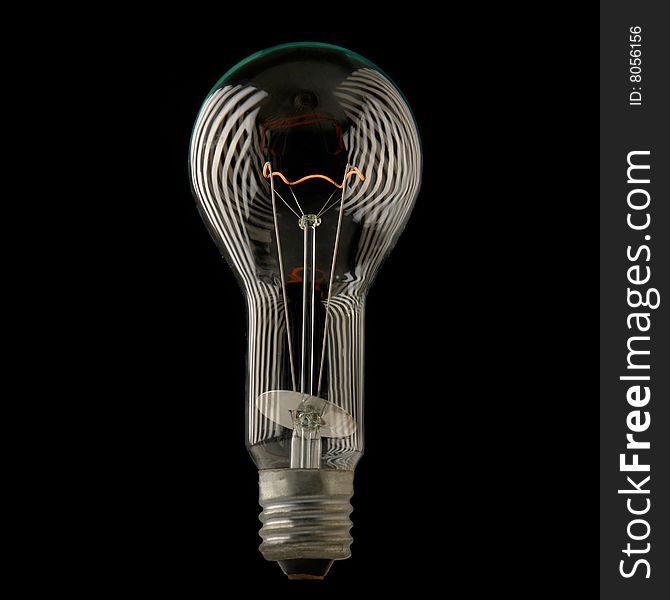 Bulb on a black background