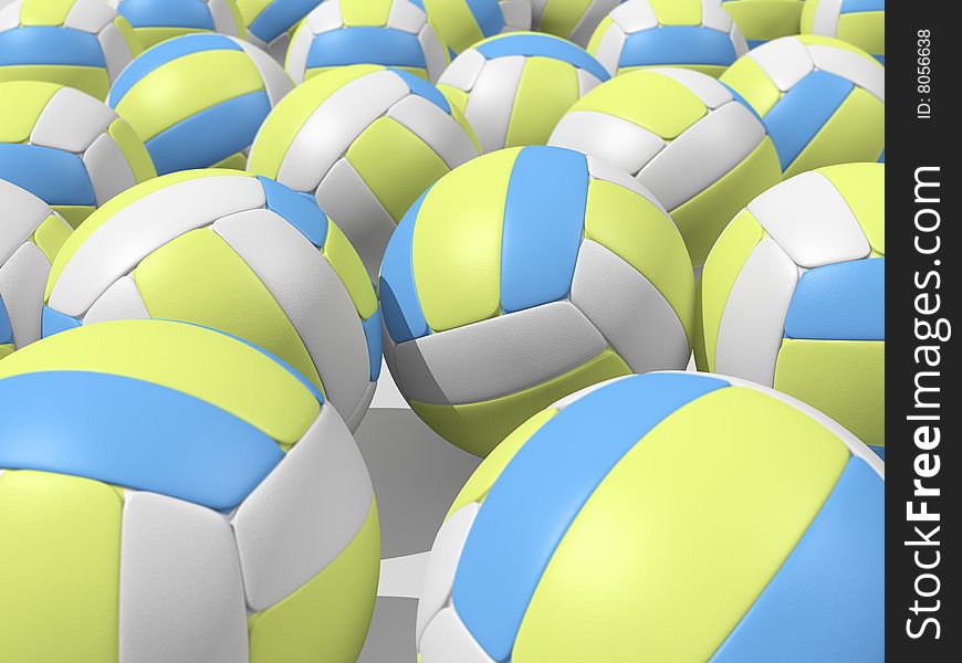 Volleyball background. Realistic 3d rendered illustration. Volleyball background. Realistic 3d rendered illustration