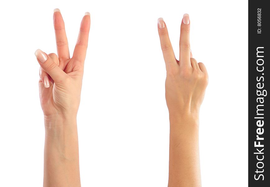Female hands counting