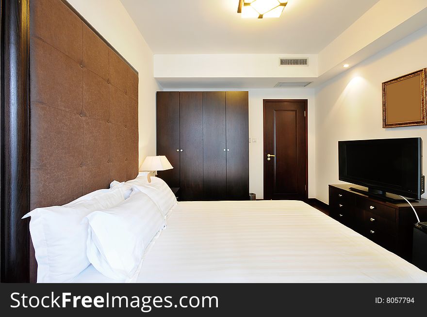 Modern style of the decoration of the hotel rooms