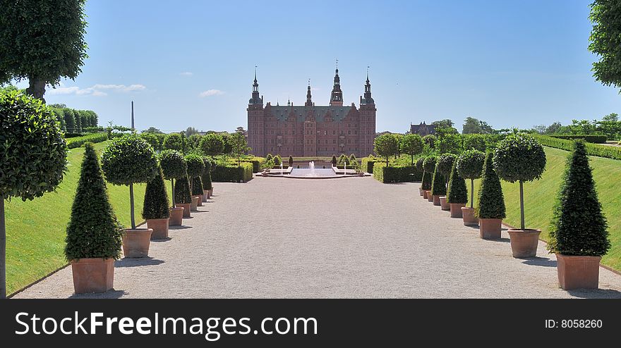 The Kaskaderne Park in connection with the famous Danish Castle in Hilleroed. The Kaskaderne Park in connection with the famous Danish Castle in Hilleroed