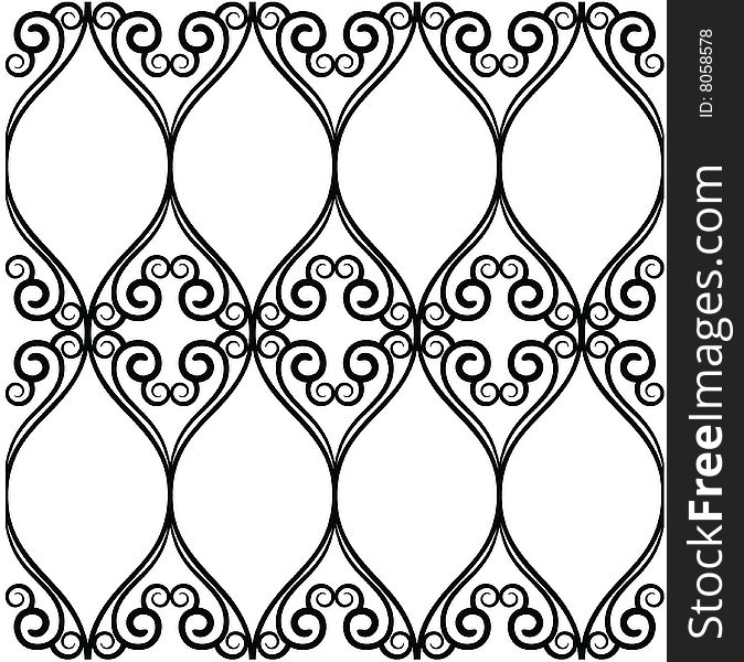 Seamless fence-like background in black colors. Seamless fence-like background in black colors