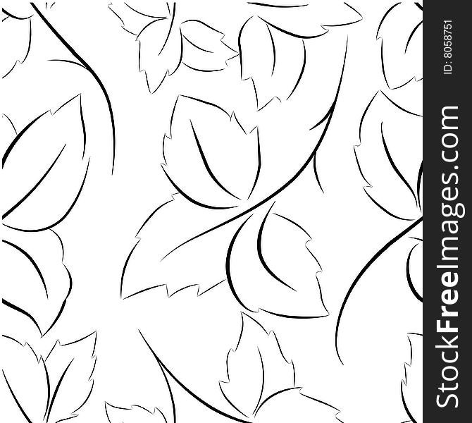 Seamless nature pattern with leaves. Seamless nature pattern with leaves