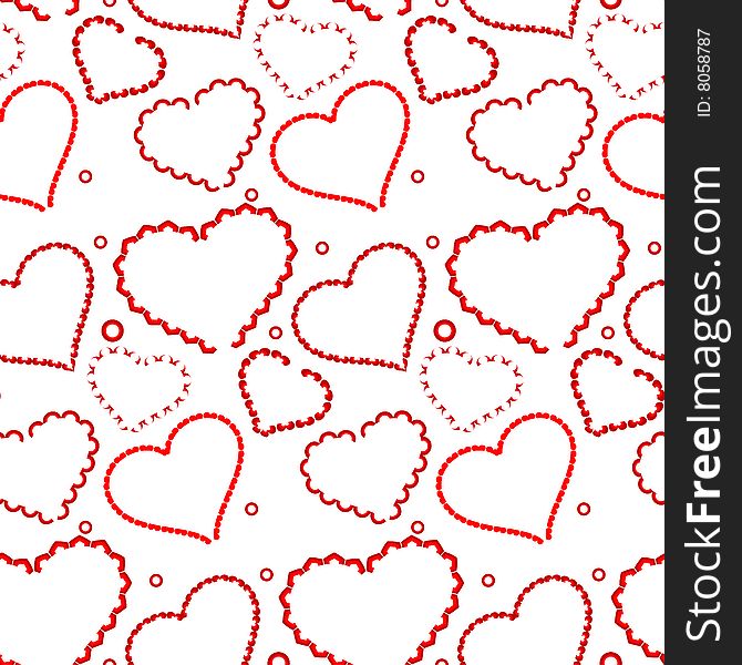 Seamless background with elegant hearts. Seamless background with elegant hearts
