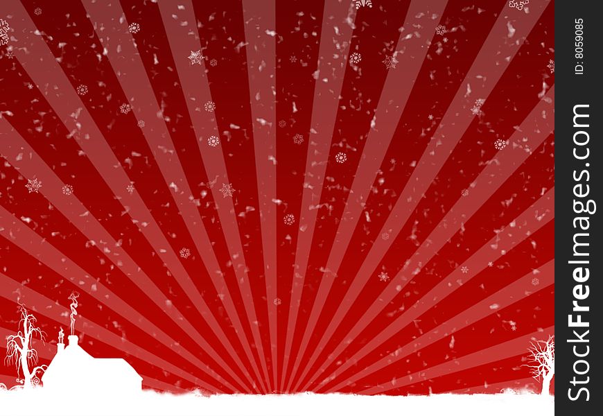 Red winter background (magazin, flyer, card, and more...)