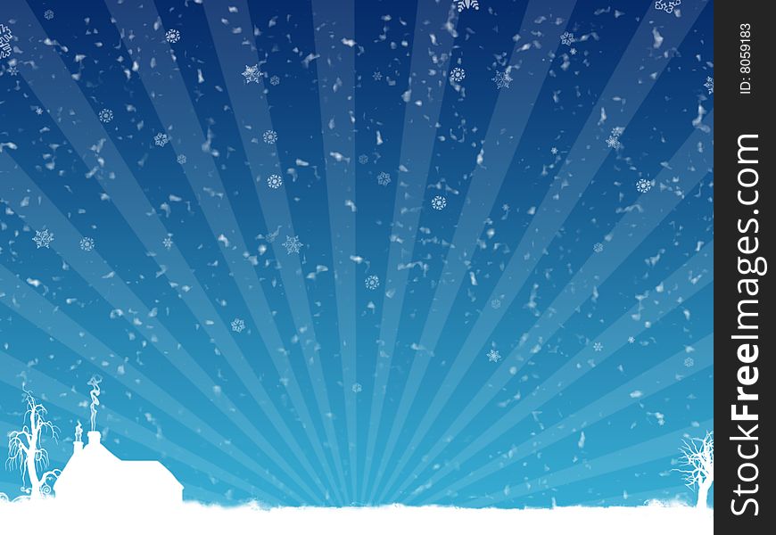 Blue winter background (magazin, flyer, card, and more...)
