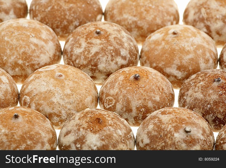 Spice-cakes on a white background