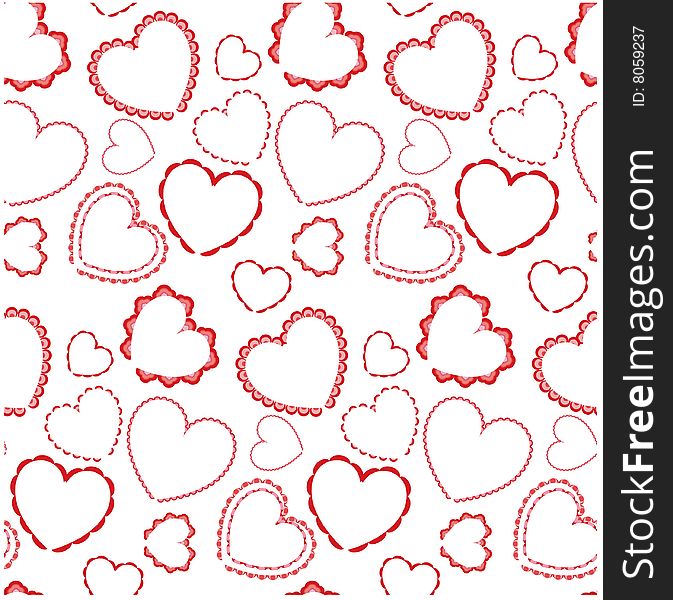 Seamless background with elegant hearts. Seamless background with elegant hearts