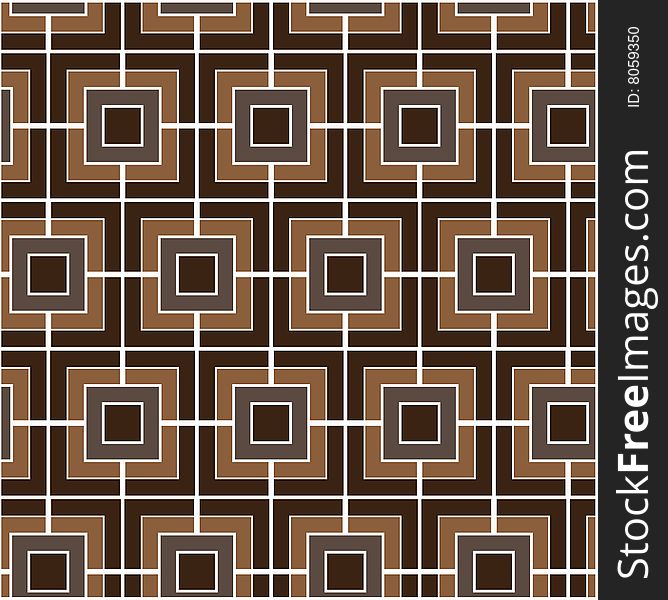 Seamless square brown geometrical pattern. Seamless square brown geometrical pattern