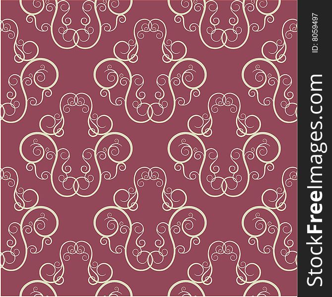 Abstract seamless wallpaper pattern with swirls. Abstract seamless wallpaper pattern with swirls