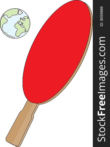 Concept world Earth ping pong