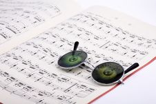 Glasses With Music Stock Photos Glasses With Music Stock Photos