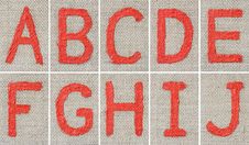 Oil Paint Alphabet On The Canvas Royalty Free Stock Image Oil Paint Alphabet On The Canvas Royalty Free Stock Image