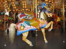 A Restored Old Carousel Stock Photography A Restored Old Carousel Stock Photography