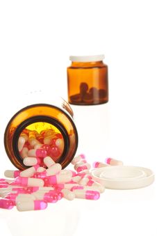 Pills And Bottles Royalty Free Stock Image Pills And Bottles Royalty Free Stock Image